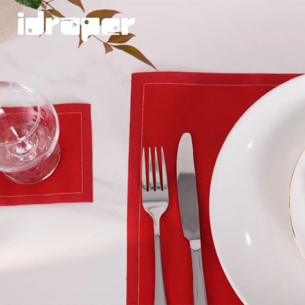 Red Custom Dinner Napkins Free Sample